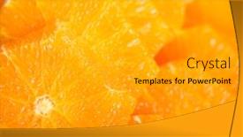  Presentation with orange slice - Audience pleasing presentation theme consisting of orange slice background backdrop and a light gray colored foreground