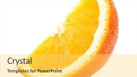  Presentation with orange slice - Audience pleasing slides consisting of orange slice backdrop and a yellow colored foreground