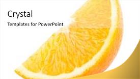  Presentation with orange slice - Colorful presentation design enhanced with orange slice backdrop and a  colored foreground