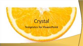  Presentation with orange slice - Audience pleasing PPT theme consisting of orange slice backdrop and a yellow colored foreground