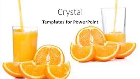  Presentation with orange juice - Cool new presentation theme with orange-slices-and-outpouring-juice backdrop and a  colored foreground