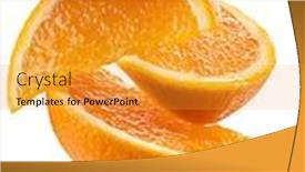  Presentation with paths - Cool new theme with orange slices on white background file contains clipping paths backdrop and a gold colored foreground