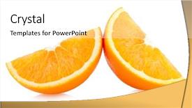  Presentation with orange slice - PPT theme having orange slices background and a white colored foreground
