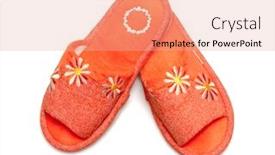  Presentation with monarch butterfly isolated on white - Colorful PPT layouts enhanced with orange-slippers-isolated-on-white backdrop and a coral colored foreground