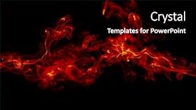  Presentation with orange and black backrgound - Audience pleasing PPT theme consisting of orange smoke isolated on black backdrop and a black colored foreground