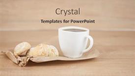  Presentation with snowball - Slide deck enhanced with orange-snowball-cookies-with-coffee background and a soft green colored foreground