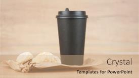  Presentation with snowball - Amazing PPT theme having orange-snowball-cookies-with-coffee backdrop and a coral colored foreground