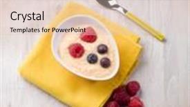  Presentation with blueberry - Audience pleasing presentation theme consisting of orange sorbetto with blueberry and raspberry backdrop and a lemonade colored foreground