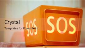  Presentation with honey bee closeup view - Audience pleasing presentation consisting of orange sos sign closeup view backdrop and a  colored foreground