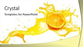  Presentation with splash - Cool new presentation theme with orange splash isolated on white backdrop and a blonde colored foreground