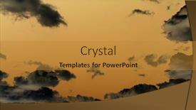  Presentation with spooky - Audience pleasing presentation theme consisting of orange-spooky-eerie-clouds backdrop and a gold colored foreground