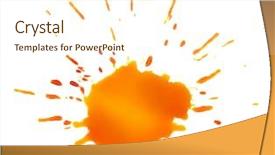  Presentation with orange abstract - Audience pleasing slides consisting of orange spot with splash backdrop and a cream colored foreground
