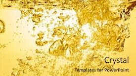  Presentation with carbonated soft drink - Slide set featuring orange summer drink with bubbles background and a  colored foreground