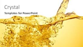  Presentation with summer - Slide set with cider - orange summer drink with bubbles background and a white colored foreground