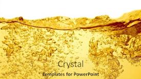  Presentation with orange - Slide deck with orange-summer-drink-with-bubbles background and a yellow colored foreground