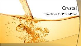  Presentation with summer drinking water - Slide deck having orange summer drink with bubbles background and a white colored foreground