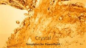  Presentation with orange - PPT theme featuring orange-summer-drink-with-bubbles background and a gold colored foreground