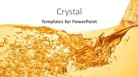  Presentation with summer drinking water - Slide set enhanced with orange-summer-drink-with-bubbles background and a white colored foreground