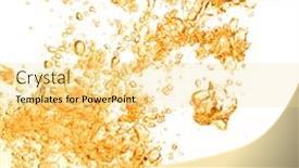  Presentation with orange - Beautiful presentation featuring orange-summer-drink-with-bubbles backdrop and a blonde colored foreground