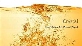  Presentation with orange - Slide set enhanced with orange-summer-drink-with-bubbles and a yellow colored foreground