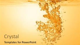  Presentation with orange - Theme with orange-summer-drink-with-bubbles and a yellow colored foreground