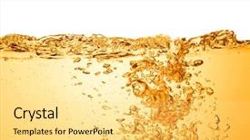  Presentation with orange - PPT theme featuring orange summer drink with bubbles background and a yellow colored foreground