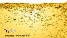  Presentation with summer drinking water - Beautiful presentation featuring orange summer drink with bubbles backdrop and a yellow colored foreground