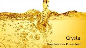  Presentation with orange - Cool new slide set with orange summer drink with bubbles backdrop and a yellow colored foreground