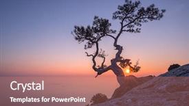  Presentation with black sea - Slide deck enhanced with orange sunset on the sea background and a coral colored foreground