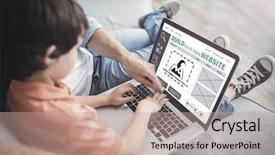  Presentation with build - Cool new presentation theme with orange tech - composite image of build website backdrop and a coral colored foreground