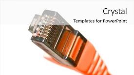  Presentation with high tech technology - Audience pleasing theme consisting of orange technology - high speed high tech ethernet backdrop and a white colored foreground
