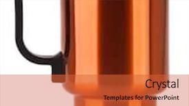  Presentation with orange - Amazing slides having orange thermos mug with black backdrop and a red colored foreground