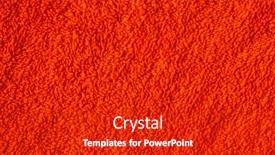  Presentation with cotton fabric - Presentation theme enhanced with orange-towel-cotton-fabric-texture background and a crimson colored foreground