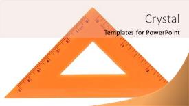  Presentation with triangle - PPT theme enhanced with orange-triangle-ruler-plastic-classic background and a lemonade colored foreground