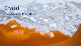  Presentation with salt - Cool new slides with orange water and salt formations backdrop and a sky blue colored foreground