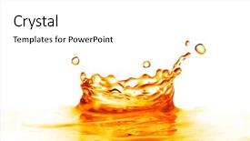  Presentation with splash - Slide set having orange water splash isolated background and a white colored foreground