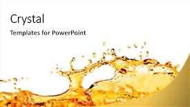  Presentation with orange juice - Audience pleasing PPT theme consisting of orange water splash isolated backdrop and a white colored foreground