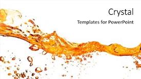  Presentation with orange juice - PPT layouts featuring orange water splash isolated background and a white colored foreground