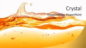  Presentation with water splash - Slide set enhanced with orange water splash isolated background and a white colored foreground