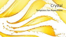  Presentation with orange life buoy splash water - Presentation design enhanced with orange water splashes collection isolated background and a blonde colored foreground