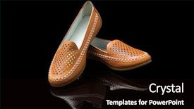  Presentation with black women - Amazing presentation theme having orange women loafer isolated on black background backdrop and a wine colored foreground