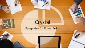  Presentation with wood panel - Colorful slide deck enhanced with orange wood panel and pie backdrop and a coral colored foreground