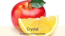  Presentation with apple - Amazing PPT theme having oranges apples - apple with orange backdrop and a  colored foreground