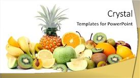  Presentation with guava fruits fresh green fruit - Theme enhanced with oranges apples - assortment of fruits background and a white colored foreground