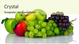  Presentation with fresh fruits salad on white - Presentation theme having oranges apples - ripe juicy fruits isolated background and a  colored foreground