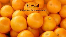  Presentation with orange fruit - Presentation enhanced with oranges background background and a gold colored foreground