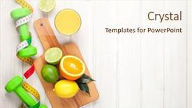  Presentation with tape measure - Audience pleasing slide deck consisting of oranges limes and lemons healthy backdrop and a cream colored foreground