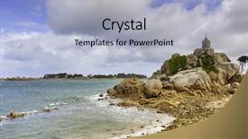  Presentation with blanc - Audience pleasing slide deck consisting of oratory in the rocks backdrop and a light blue colored foreground