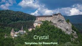  Presentation with castle - Slide set featuring orava-famous-castle-in-slovakia background and a tawny brown colored foreground