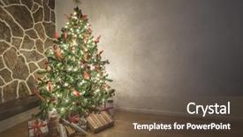  Presentation with beautiful reof christmas season - Colorful slide set enhanced with orb - beautiful illuminated christmas tree backdrop and a  colored foreground